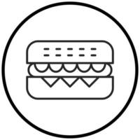 Sandwich-Symbol-Stil vektor