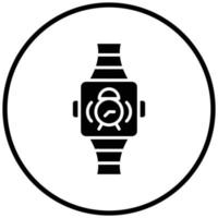 smartwatch alarm ikon stil vektor
