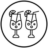 Cocktail-Icon-Stil vektor