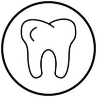 Zahn-Symbol-Stil vektor