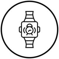 Stil des Smartwatch-Alarmsymbols vektor