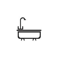 Badewanne-Logo-Vektor vektor