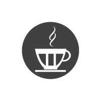 kaffekopp logotyp vektor