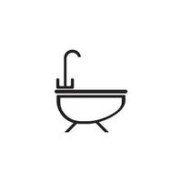 Badewanne-Logo-Vektor vektor