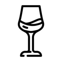 Glas Wein Symbol Leitung Vektor Illustration