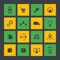 E-Commerce, Online-Shopping-Icons, Piktogramme für das Web vektor