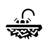 solide steinwaschbecken glyph symbol vektorillustration vektor