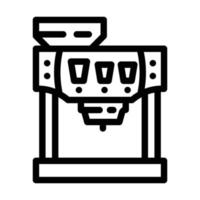 Büro Kaffeemaschine Linie Symbol Vektor Illustration