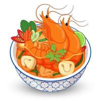 tom yum koong illustrationsvektor. vektor