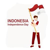 indonesien unabhängigkeitstag feiern vektor