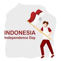 Indonesiens självständighetsdag bakgrundsillustration vektor