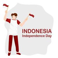 indonesien unabhängigkeitstag hintergrundillustration vektor