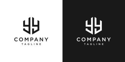 kreativer buchstabe yy monogramm logo design symbol vorlage weißer und schwarzer hintergrund vektor