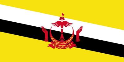 Flagge von Brunei vektor