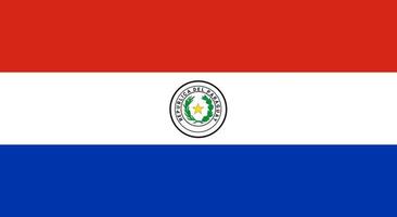 paraguays nationella flagga vektor