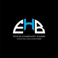 ehb letter logotyp kreativ design med vektorgrafik vektor