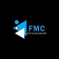 fmc brev logotyp kreativ design med vektorgrafik vektor