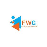fwg brev logotyp kreativ design med vektorgrafik vektor
