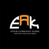 Eak Letter Logo kreatives Design mit Vektorgrafik vektor