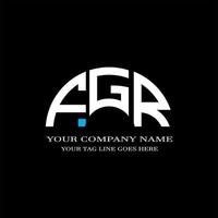 fgr Brief Logo kreatives Design mit Vektorgrafik vektor