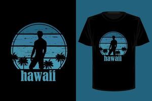 hawaii retro vintage t-shirt design vektor