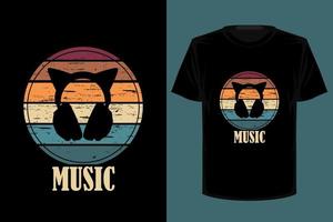 Musik Retro-Vintage-T-Shirt-Design vektor