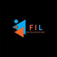 fil letter logotyp kreativ design med vektorgrafik vektor