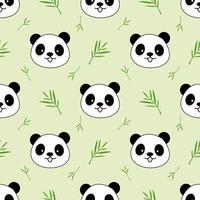 niedlicher panda nahtloser musterhintergrund, cartoon pandabären vektorillustration, kreative kinder für stoff, verpackung, textil, tapeten, bekleidung. vektor