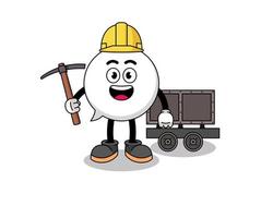 maskot illustration av pratbubbla miner vektor