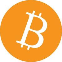 Bitcoin-Symbol auf weißem Hintergrund. Bitcoin-Zeichen. vektor