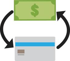 Geld-Symbol auf weißem Hintergrund. Kreditkarte und Geldzeichen. flacher Stil. Geld-Symbol. vektor