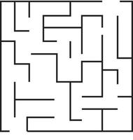 Labyrinth-Puzzle-Spiel-Symbol. labyrinth quadrat labyrinth. vektor