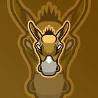 Esel-Maskottchen-Logo für Esport-Spiele oder Embleme vektor
