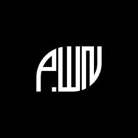 pwn letter logotyp design på svart bakgrund. pwn kreativa initialer bokstav logo concept.pwn vektor bokstav design.