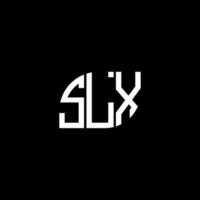 slx brev logotyp design på svart bakgrund. slx kreativa initialer bokstavslogotyp koncept. slx bokstavsdesign. vektor