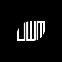 uwm brev logotyp design på svart bakgrund. uwm kreativa initialer brev logotyp koncept. uwm bokstavsdesign. vektor