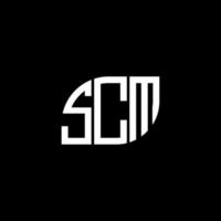 . scm letter design.scm letter logo design på svart bakgrund. scm kreativa initialer bokstavslogotyp koncept. scm letter design.scm letter logo design på svart bakgrund. s vektor