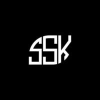 ssk brev logotyp design på svart bakgrund. ssk kreativa initialer brev logotyp koncept. ssk bokstavsdesign. vektor