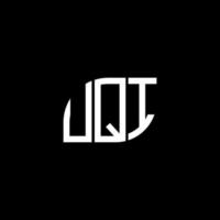 uqi brev logotyp design på svart bakgrund. uqi kreativa initialer brev logotyp koncept. uqi bokstavsdesign. vektor