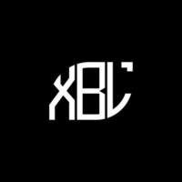 xbl brev logotyp design på svart bakgrund. xbl kreativa initialer bokstavslogotyp koncept. xbl bokstavsdesign. vektor