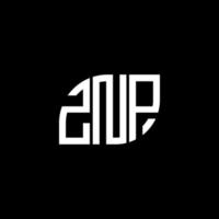 znp-Brief-Logo-Design auf schwarzem Hintergrund. znp kreatives Initialen-Buchstaben-Logo-Konzept. znp Briefgestaltung. vektor