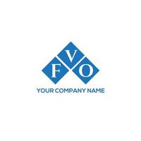 fvo-Brief-Logo-Design auf weißem Hintergrund. fvo kreative Initialen schreiben Logo-Konzept. fvo Briefgestaltung. vektor