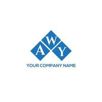 Awy-Buchstaben-Logo-Design auf weißem Hintergrund. Awy kreatives Initialen-Buchstaben-Logo-Konzept. awy Briefgestaltung. vektor