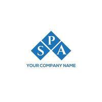 spa brev logotyp design på vit bakgrund. spa kreativa initialer brev logotyp koncept. spa brev design. vektor