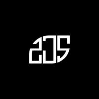 zjs brev logotyp design på svart bakgrund. zjs kreativa initialer bokstavslogotyp koncept. zjs bokstavsdesign. vektor