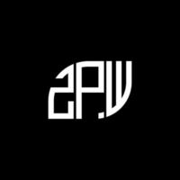 zpw brev logotyp design på svart bakgrund. zpw kreativa initialer brev logotyp koncept. zpw bokstavsdesign. vektor