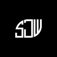 sjw-Buchstaben-Logo-Design auf schwarzem Hintergrund. sjw kreative Initialen schreiben Logo-Konzept. sjw Briefgestaltung. vektor