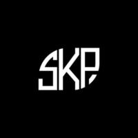 skp-Buchstaben-Logo-Design auf schwarzem Hintergrund. skp kreative Initialen schreiben Logo-Konzept. skp Briefgestaltung. vektor