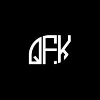 qfk brev logotyp design på svart background.qfk kreativa initialer brev logotyp concept.qfk vektor bokstav design.