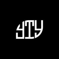 yty-Buchstaben-Logo-Design auf schwarzem Hintergrund. yty kreative Initialen schreiben Logo-Konzept. yty Briefgestaltung. vektor
